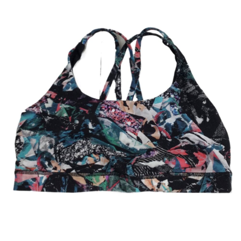 lululemon athletica Multicolor Abstract Strappy Sports Bra